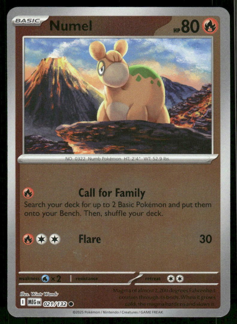 Numel Mega Evolution 021/132 comune quasi nuovo reverse holo inglese