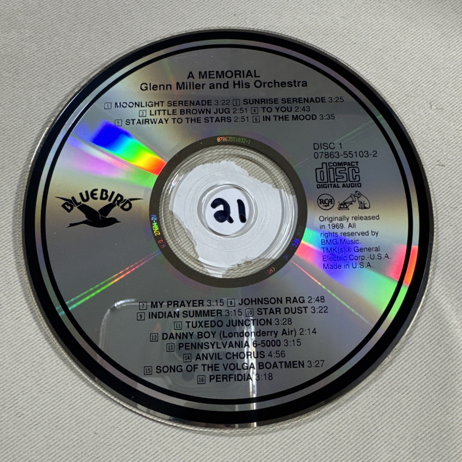 A Memorial Glenn Miller and His Orchestra CD 1969