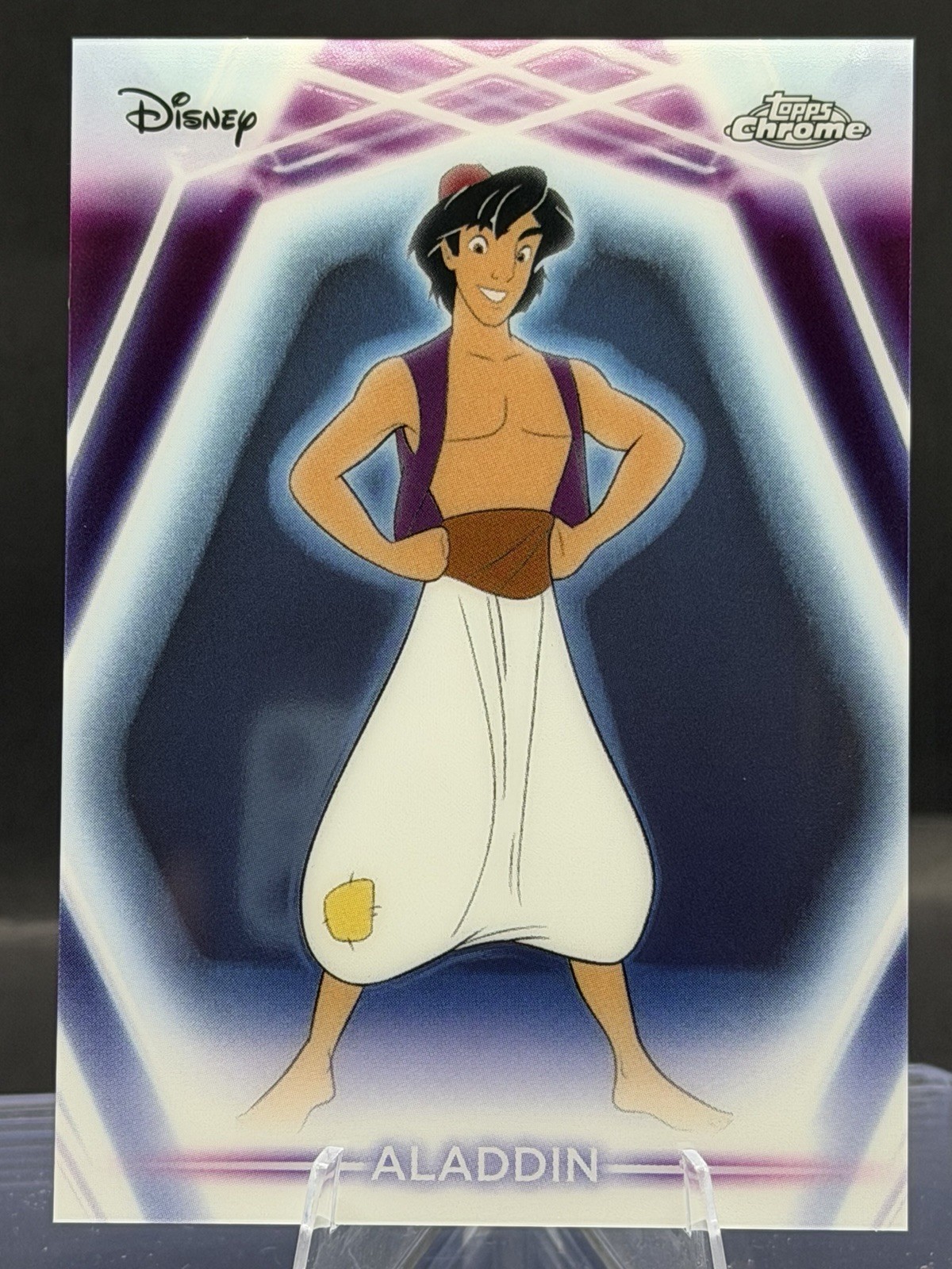 Aladdin - 2026 Topps Disney Neon Chrome Neon-Etch #CNE-28