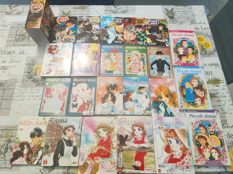 Lotto manga: Demon Slayer, Pollyanna, Piccole Donne, ecc