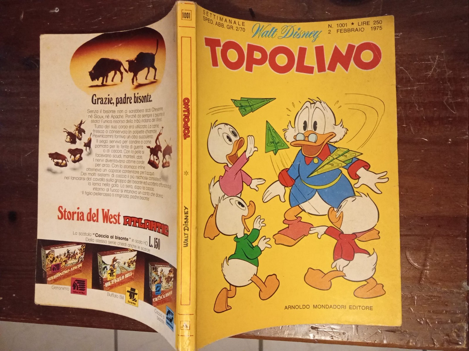 TOPOLINO LIBRETTO N 1001 1975 CON BOLLINO OTTIME CONDIZIONI