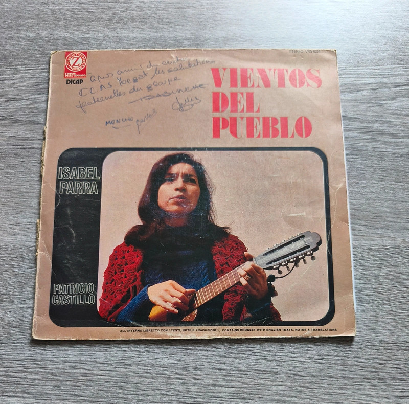 Isabel Parra Vientos Del Pueblo LP Vinyle Folk Chilien