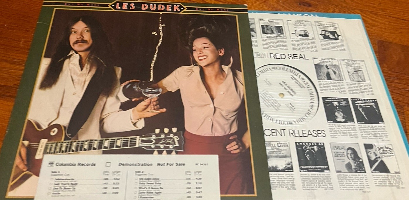 LES DUDEK Say No More ORIGINAL 1977 LP WHITE LABEL PROMO Vinyl Album