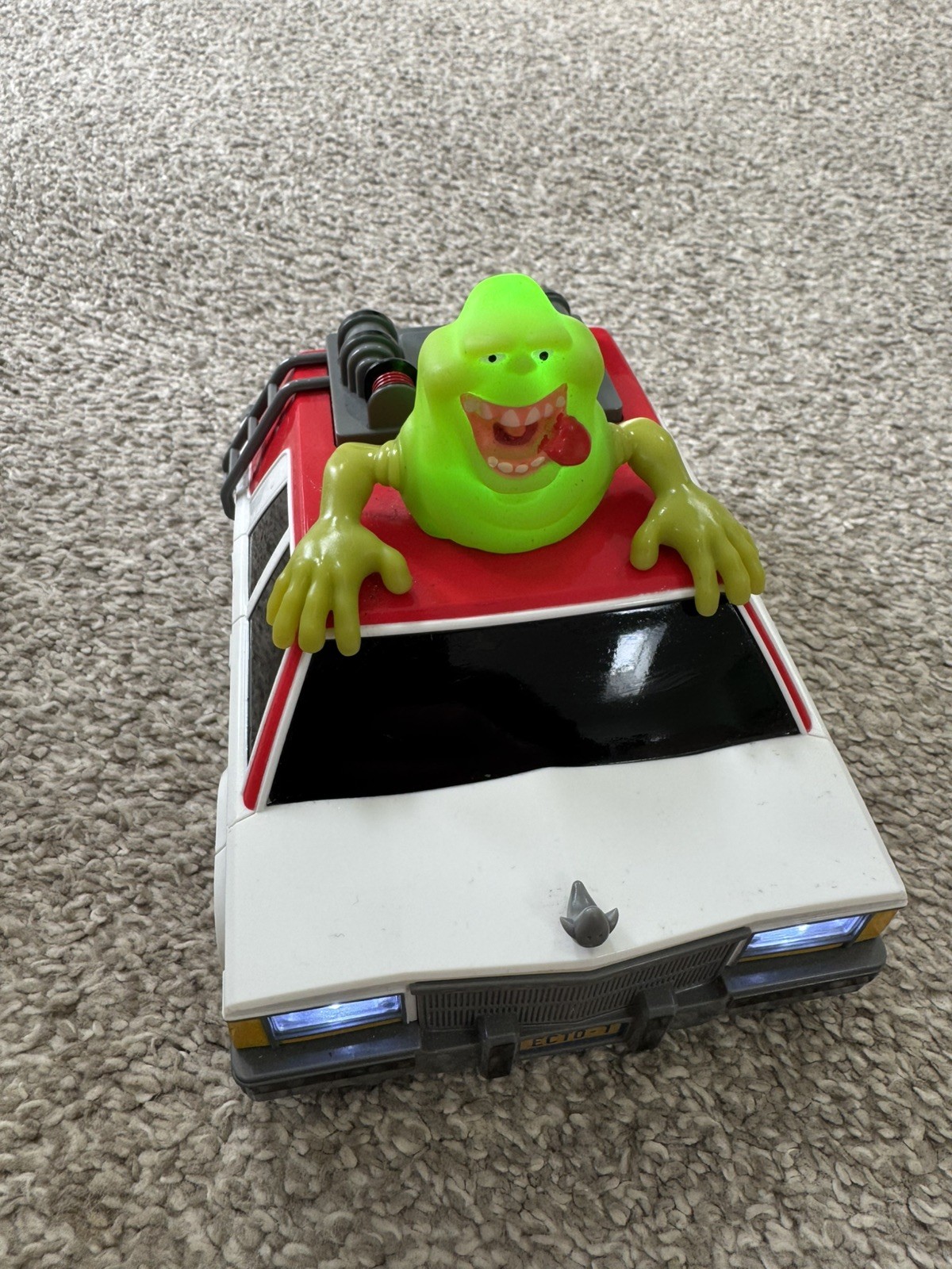GHOSTBUSTERS ECTO-1AUTO GUIDA LUCI LED BAGLIORE PIÙ SOTTILE & CANZONE A TEMA (NKOK)PARANORMALE
