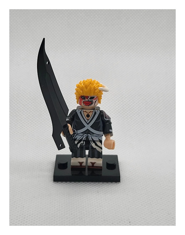 Figurine type Lego - Bleach - ichigo Kurosaki (Lego-style Figure - Bleach - Ichigo Kurosaki)