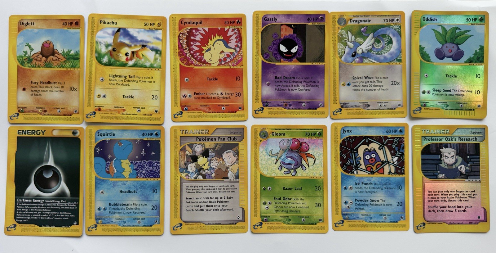 Lotto 12 carte Pokemon Spedizione E-Reader - NM PACK FRESCHE