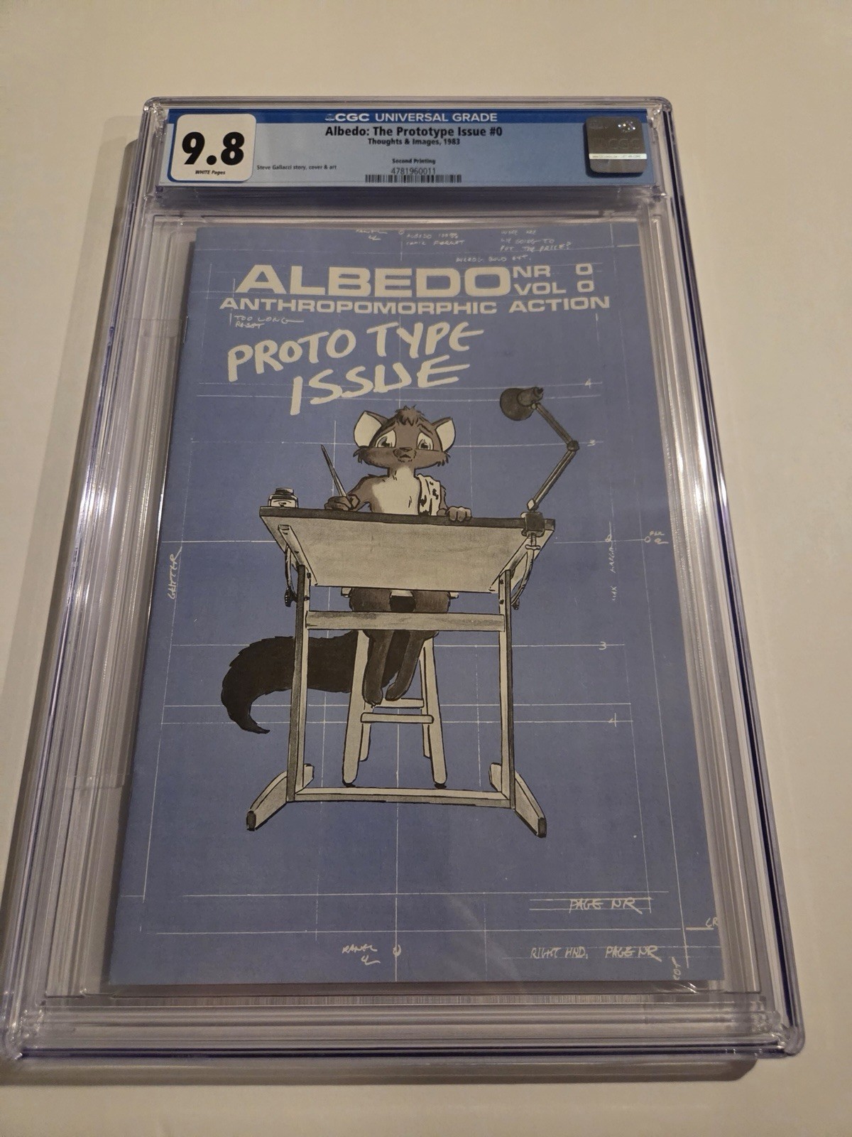 Prototipo Albedo #0 seconda stampa CGC 9.8 pensieri e immagini 1983 Gallacci
