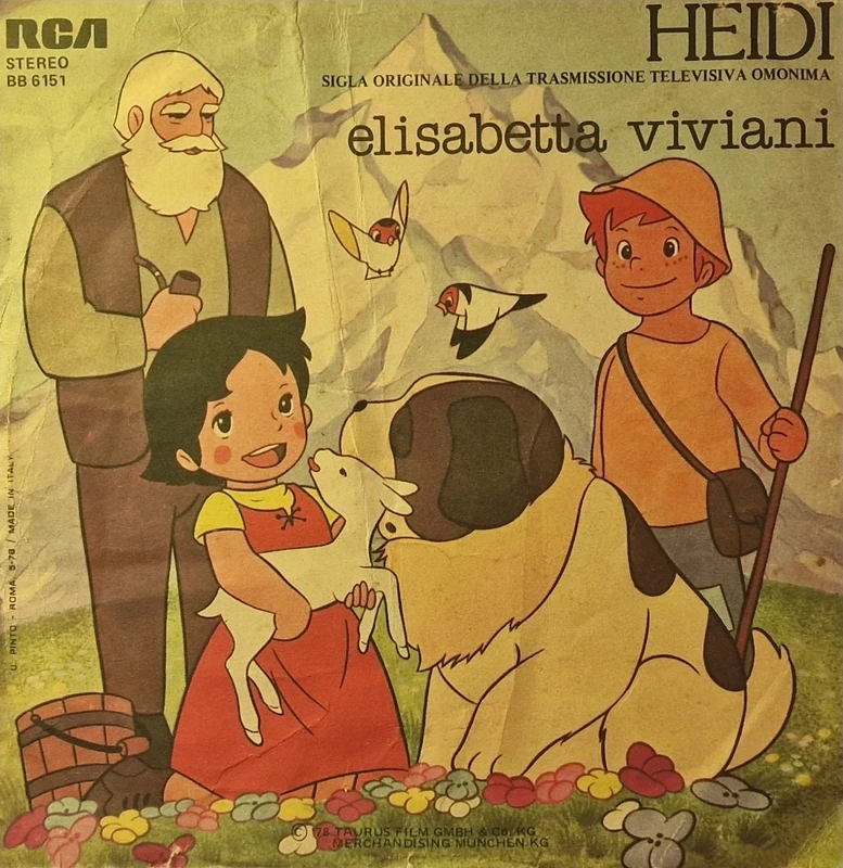 45 giri cartoni Heidi