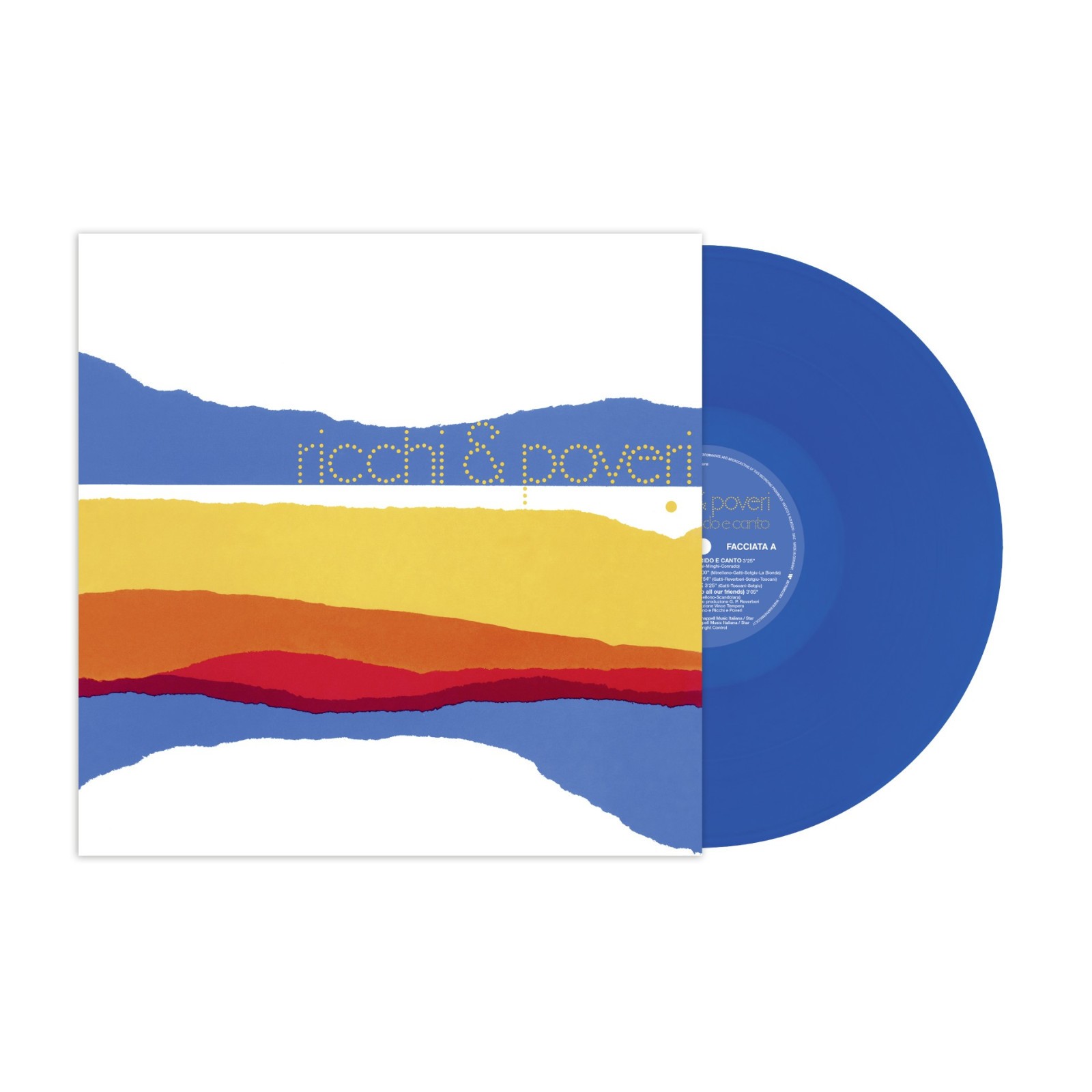 Ricchi & Poveri Penso Sorrido e Canto Vinile Lp Colorato Blu Trasparente Nuovo