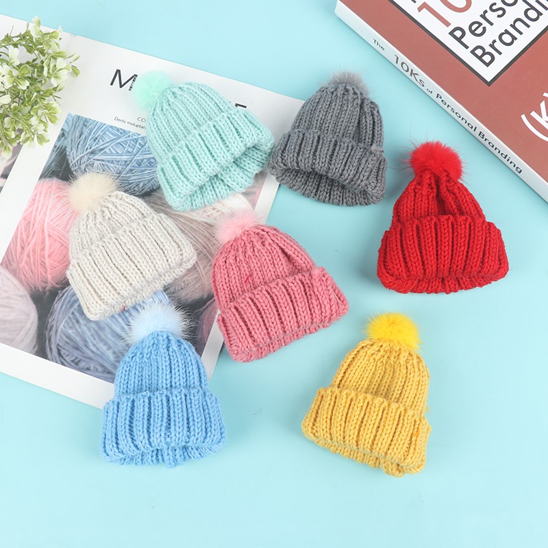 Cappello berretto berretto 1/6 casa delle bambole miniatura moda lavorato a maglia decorazione casa delle bambole