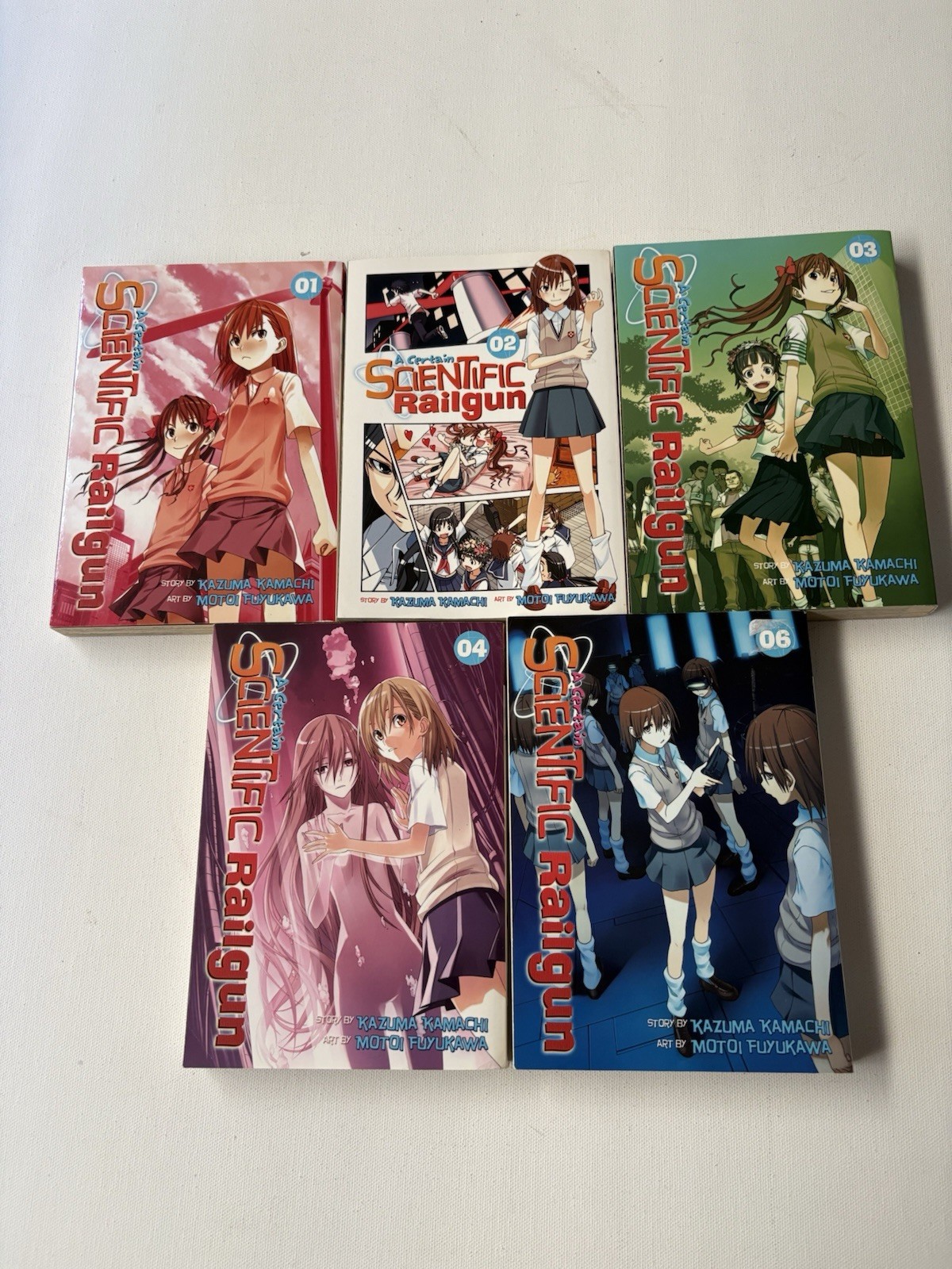 A Certain Scientific Railgun Manga, inglese 1,2,3,4,6 prime stampe