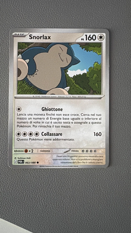 Carta pokemon snorlax