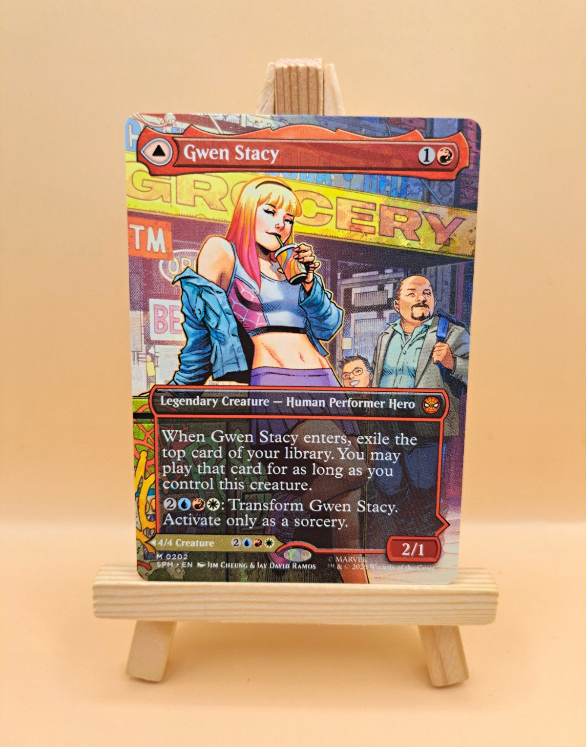 MTG - Marvel's Spider-Man - Gwen Stacy (Borderless) - #202 - Mythic - Near Mint 