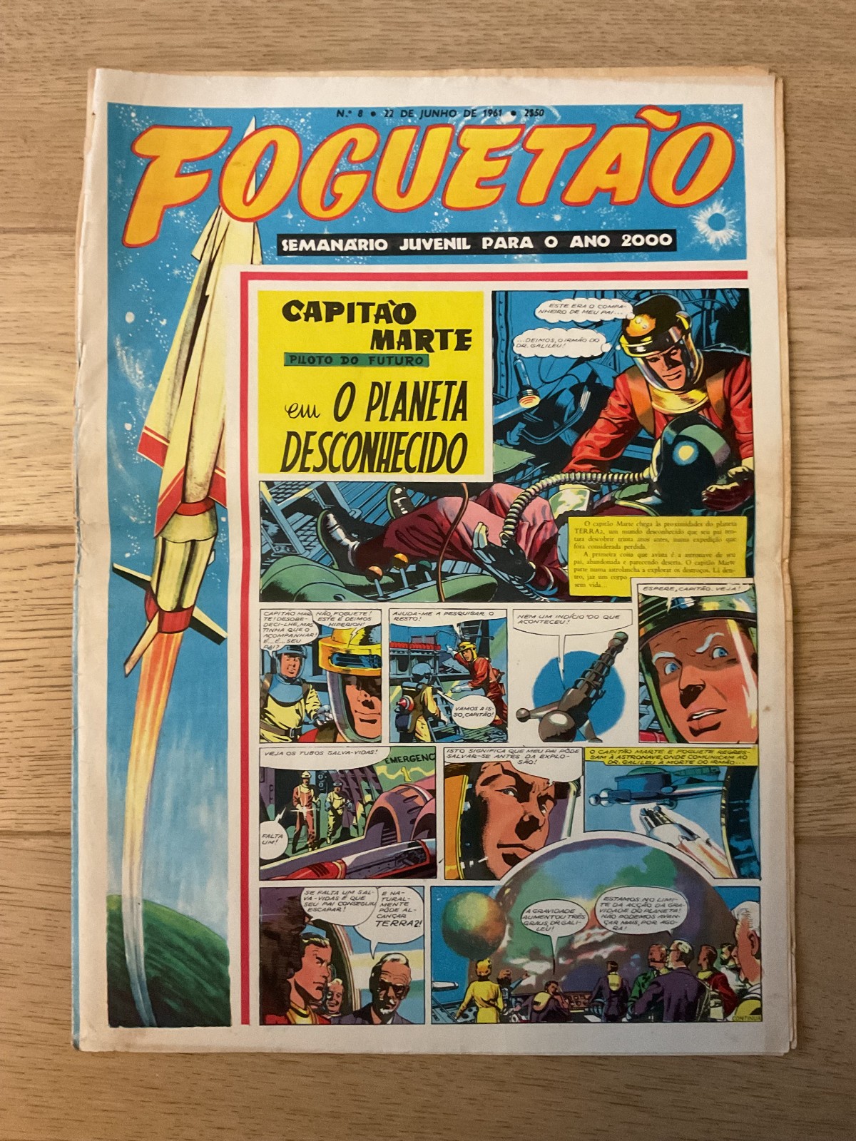 Très rare Magazine Portugais Foguetao 1961 num 8 Tintin Astérix