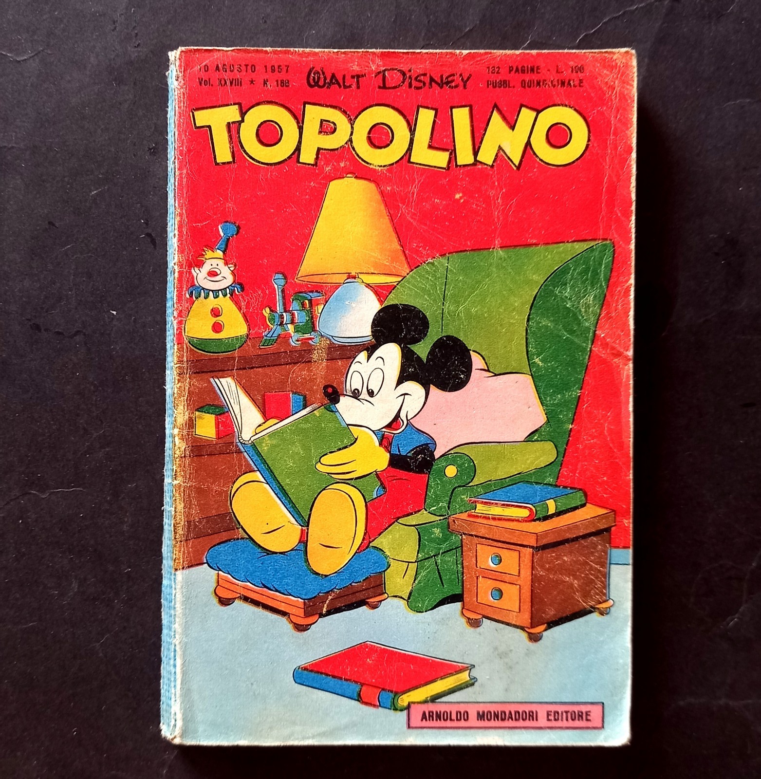 TOPOLINO LIBRETTO 168 - del 1957 - BUONO Con Bollino. Leggi Desc 