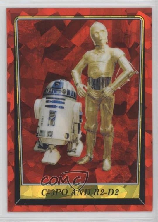 2023 Topps Chrome Sapphire Star Wars ROTJ C-3PO e R2-D2 #8 15t4
