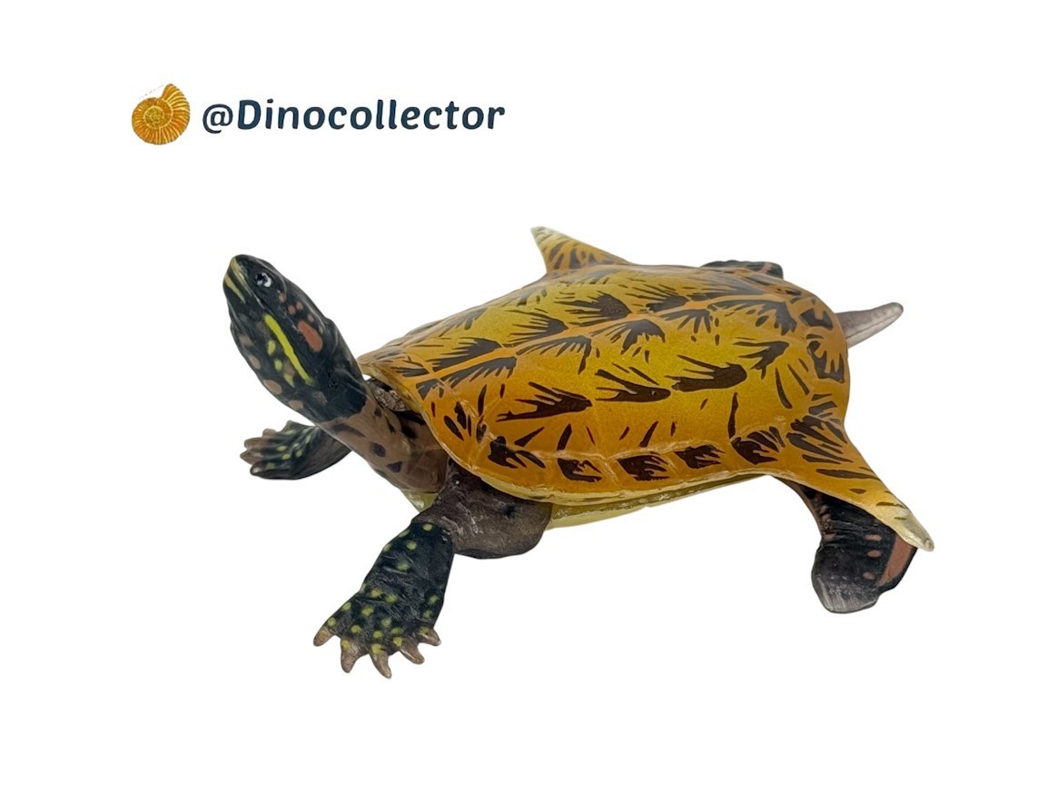 Kaiyodo UHA dinosauro giocattolo Sinemys Gamer tartaruga preistorica miniatura Giappone RARO