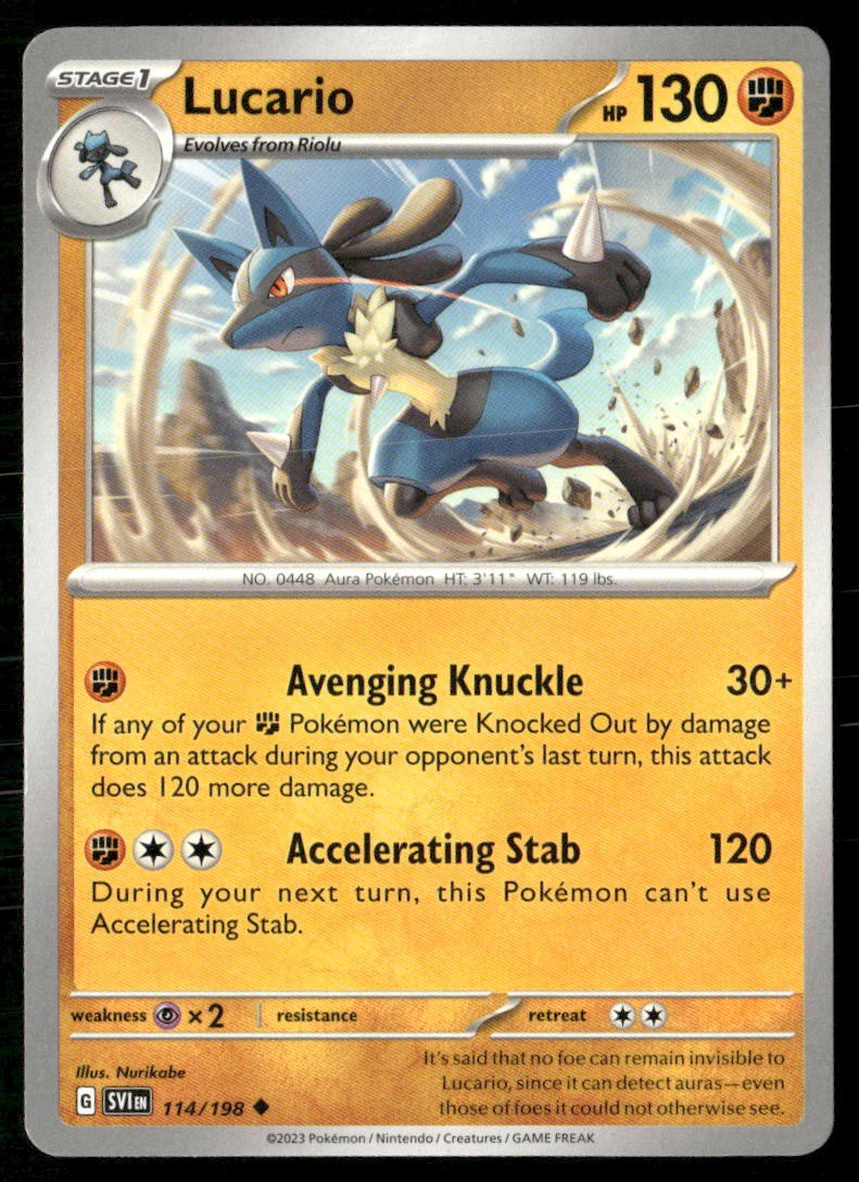 POKEMON LUCARIO 114/198 RARO SCARLATTO E VIOLA QUASI NUOVO