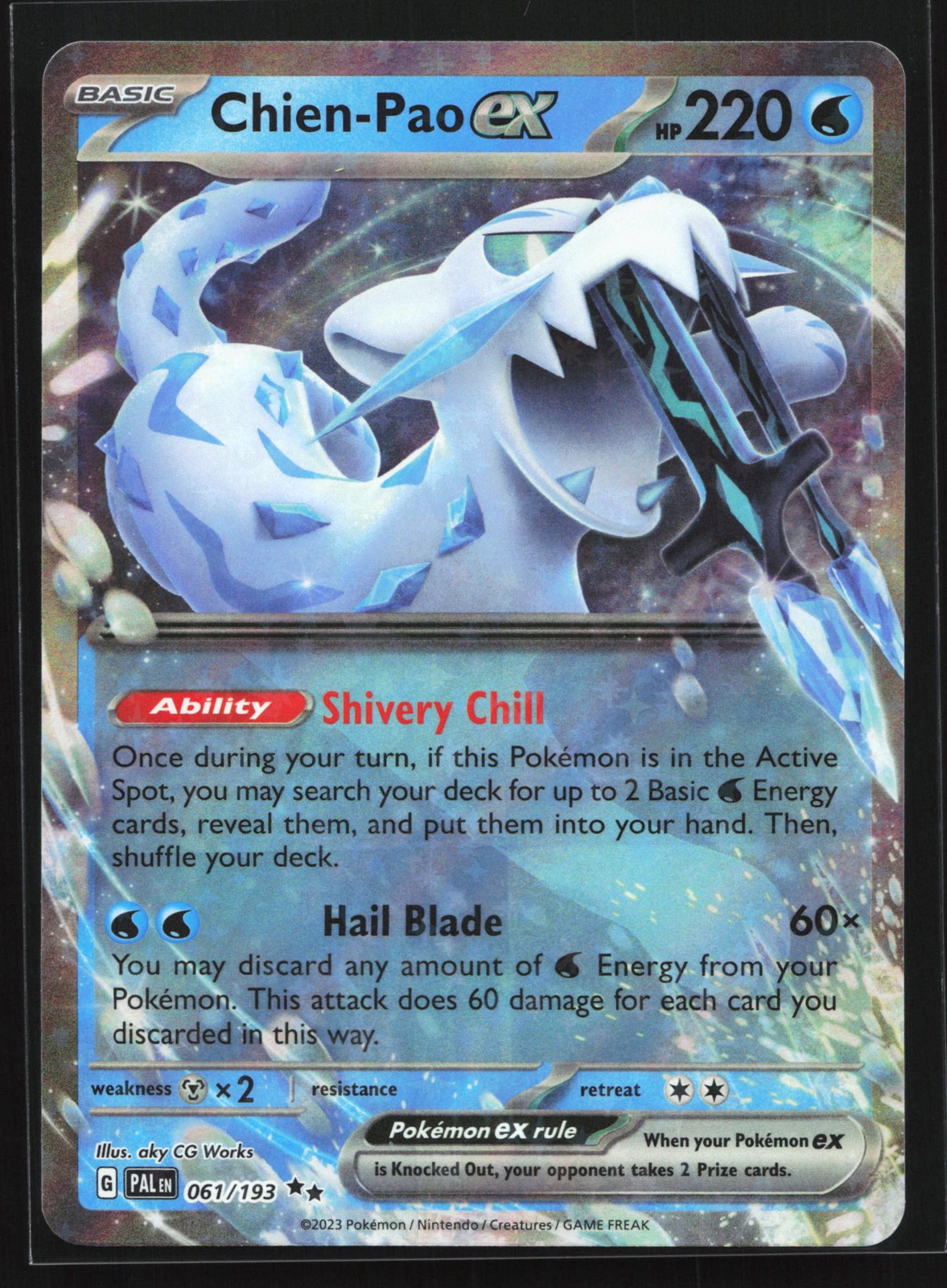 Chien-Pao ex 061/193 SV02: Paldea Evoluta Doppia Carta Pokemon Rara