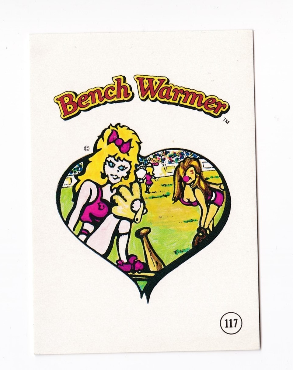 Adesivo carte sexy Bench Warmer Comics prima edizione 1992 #117