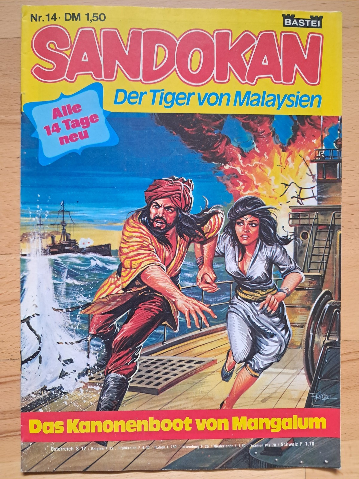 Sandokan La Tigre della Malesia n.14 - TOP Z1 AVVENTURA FUMETTO BASTIONE
