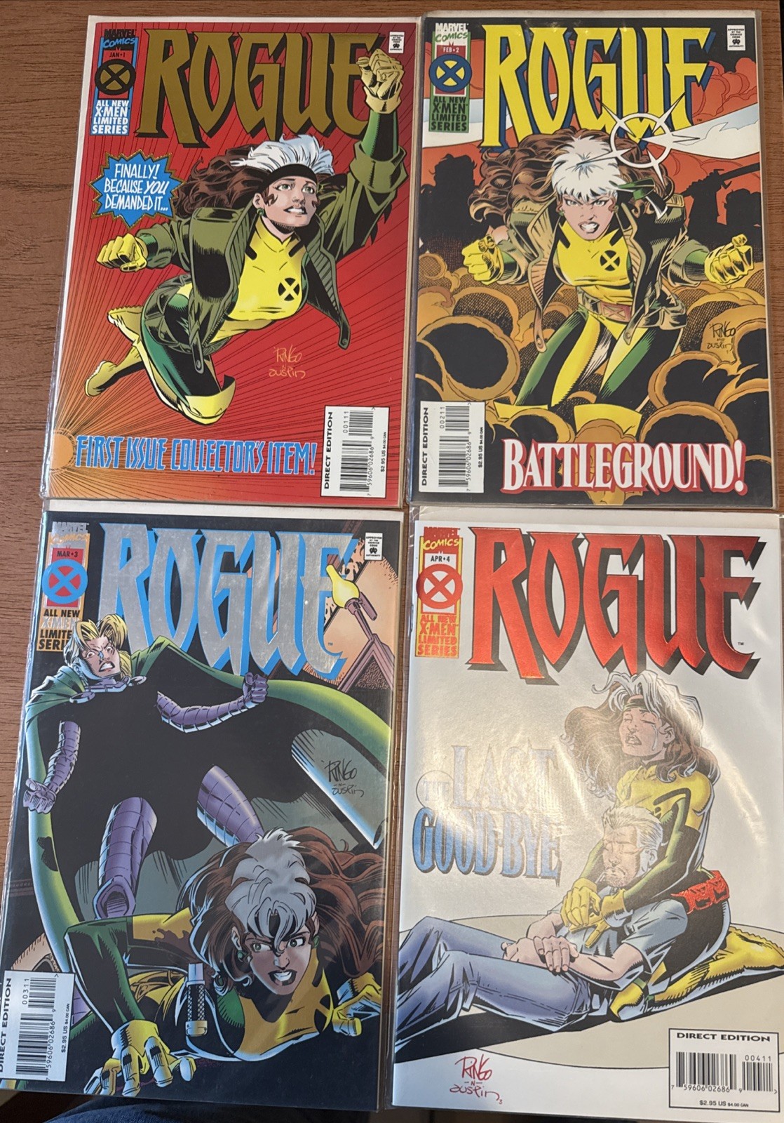 Rogue #1-4 Mini Series - Marvel Comics 1995
