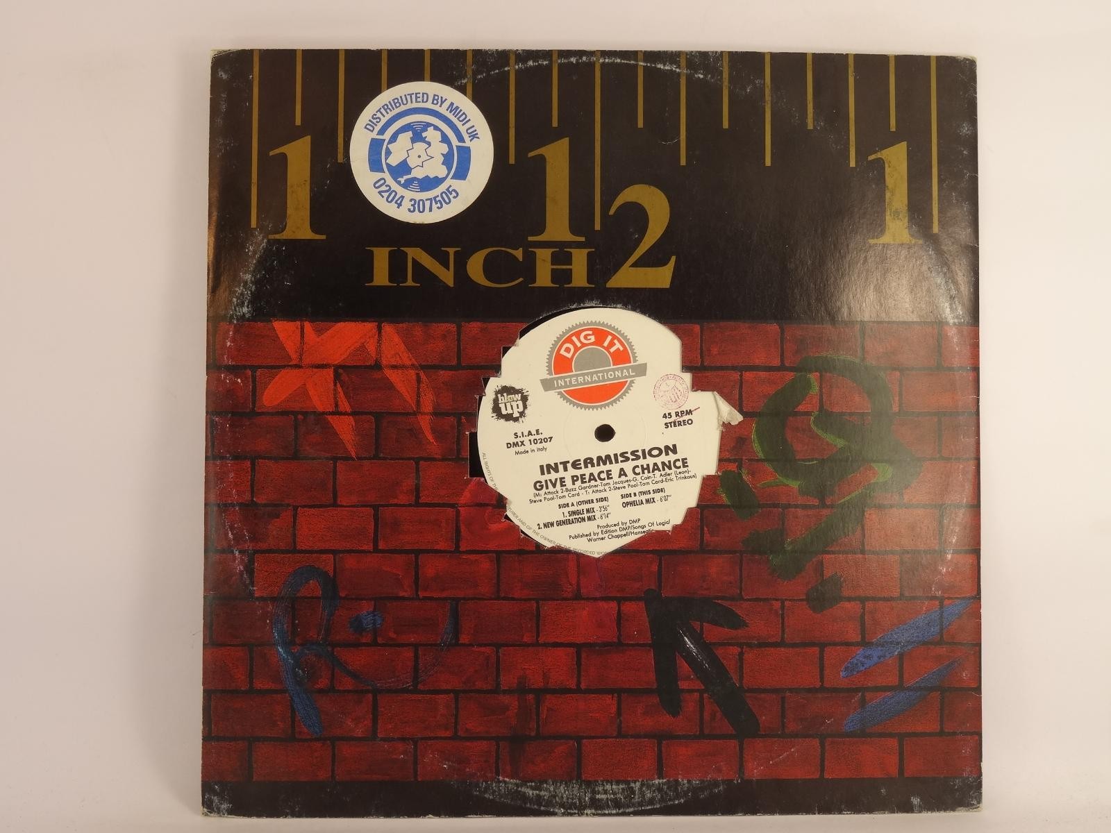 INTERMISSION GIVE PEACE A CHANCE (31) 3 Track 12" Single plus Picture Sleeve WAR