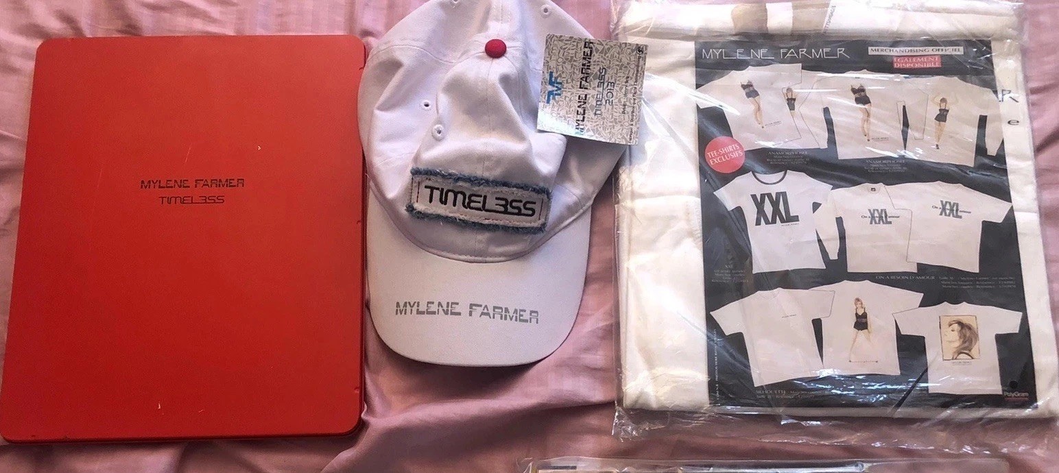 ++ Mylene Farmer T Shirt 1995 Promo Timeless Goodies Casquette Lot No Imbeciles