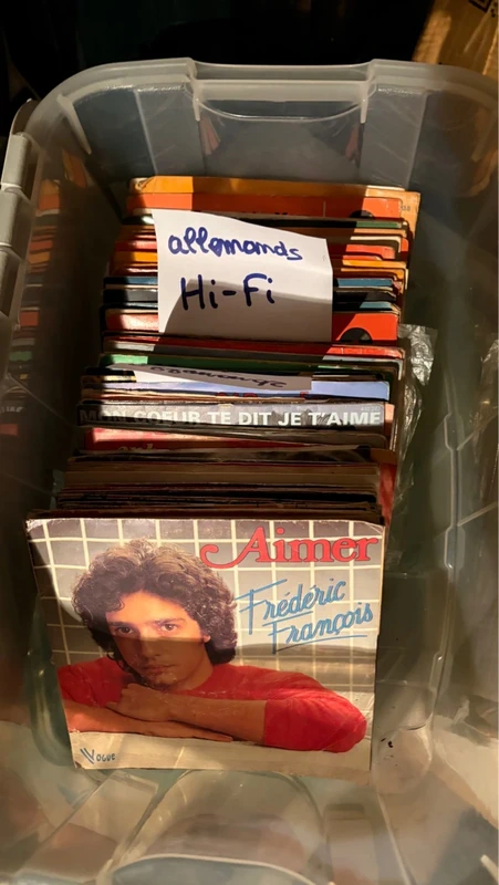 Lot de 66 petits vinyles