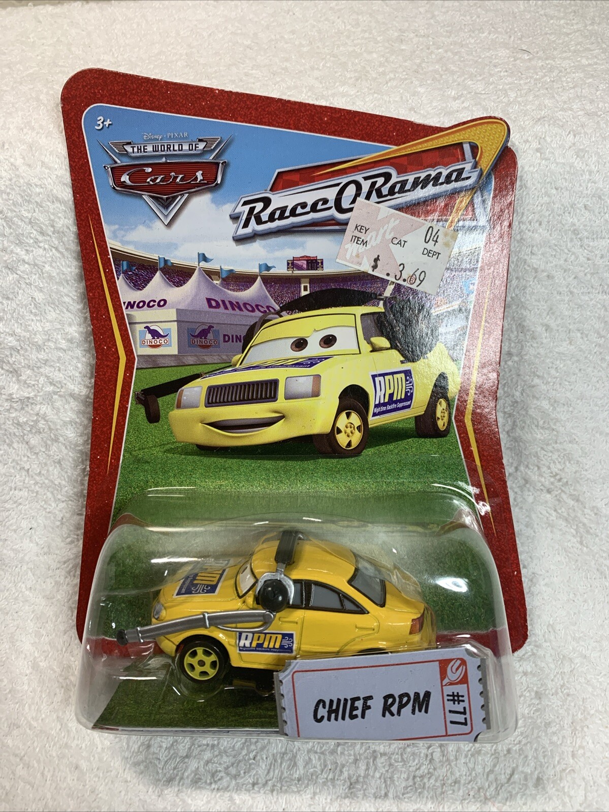 Disney Pixar Il Mondo delle Auto Corsa O Rama Chief RPM #77 Mattel Nuovo Più In Negozio
