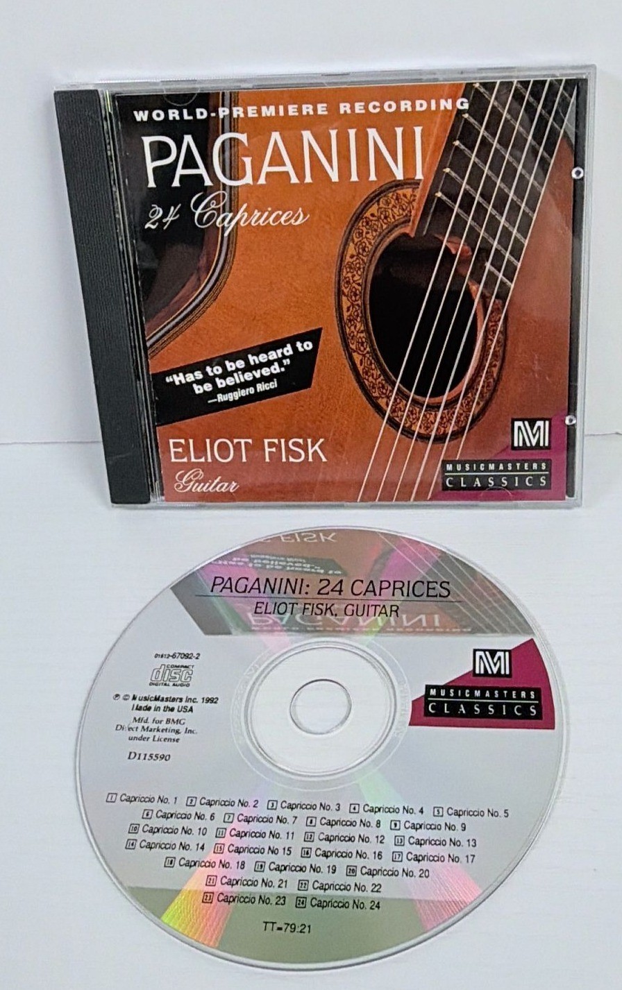 Paganini 24 Caprices CD Eliot Fisk Romantic Guitar 1992 BMG