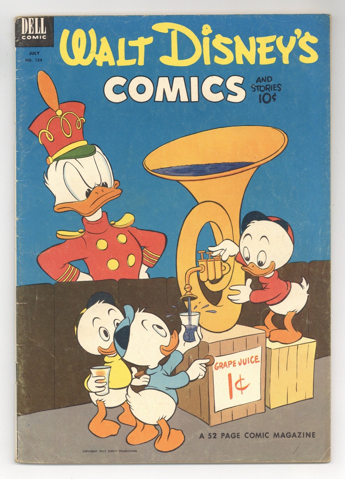 Walt Disney's Comics and Stories #154 VG+ 4.5 1953