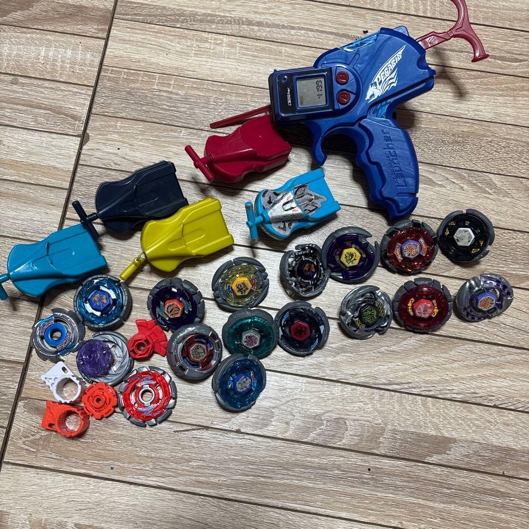 Beyblade BB-53 Digital Power Launcher Pegasus Ver and Parts Lot
