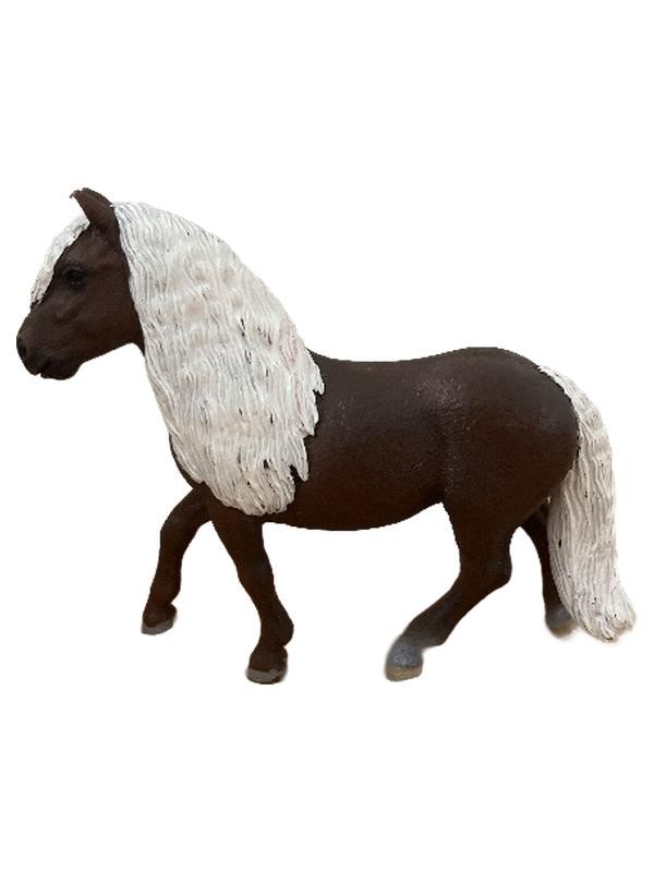 Schleich Foresta Nera sangue freddo stallone cavallo personaggio gioco marrone criniera bianca