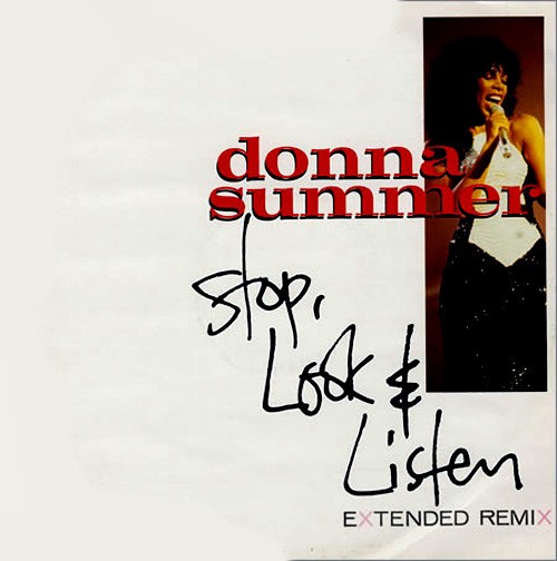 Donna Summer - Stop, Look & Listen (Extended Remix) (12", Single) (Near Mint (NM
