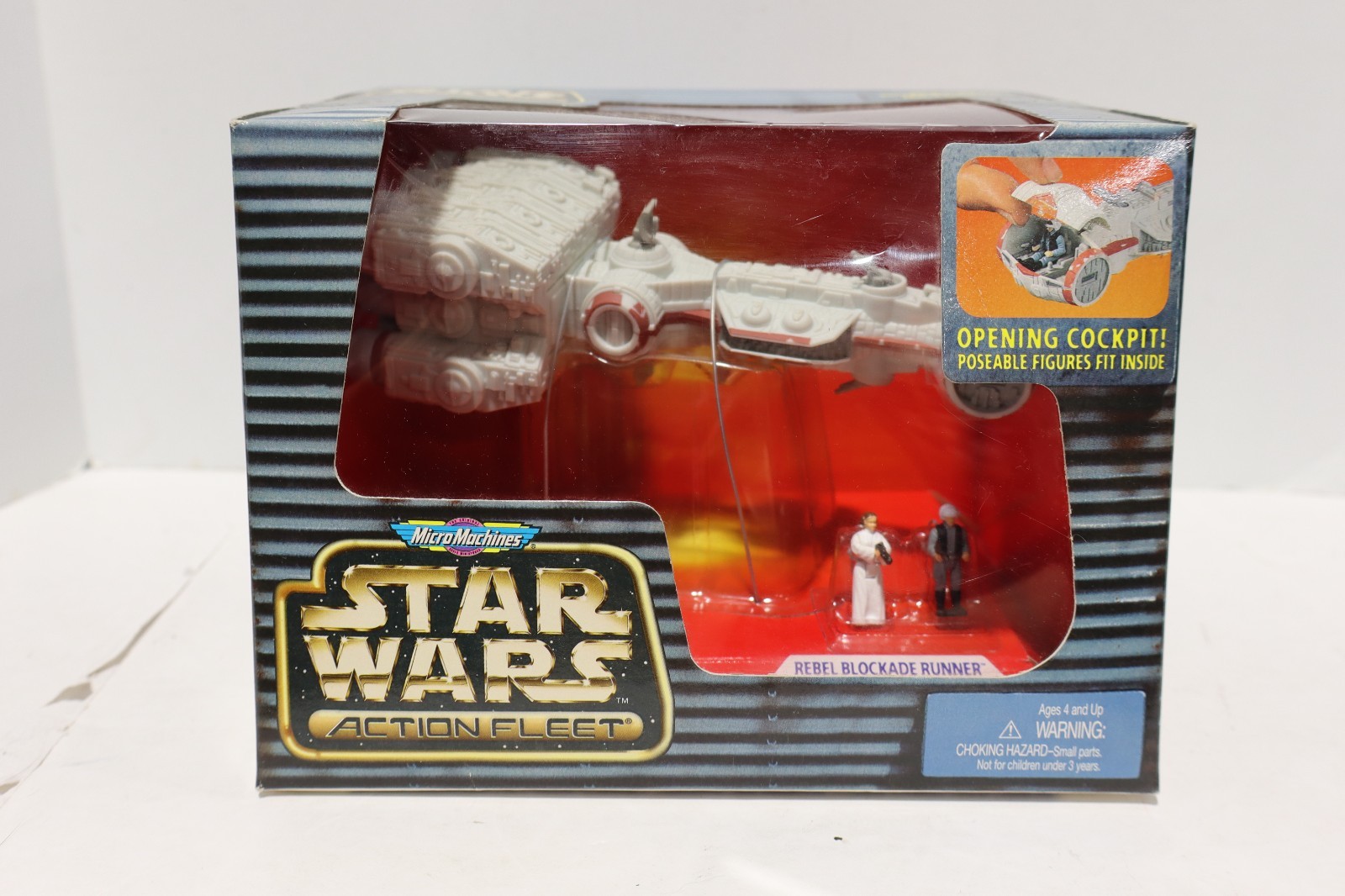 Star Wars Galoob Action Fleet Rebel Blockade Runner Leia & Rebel Trooper
