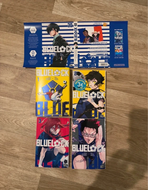Lot manga blue lock volume 1 édition anniversaire  + volume 2-3-30 + jaquette exclusive Fnac tome 30