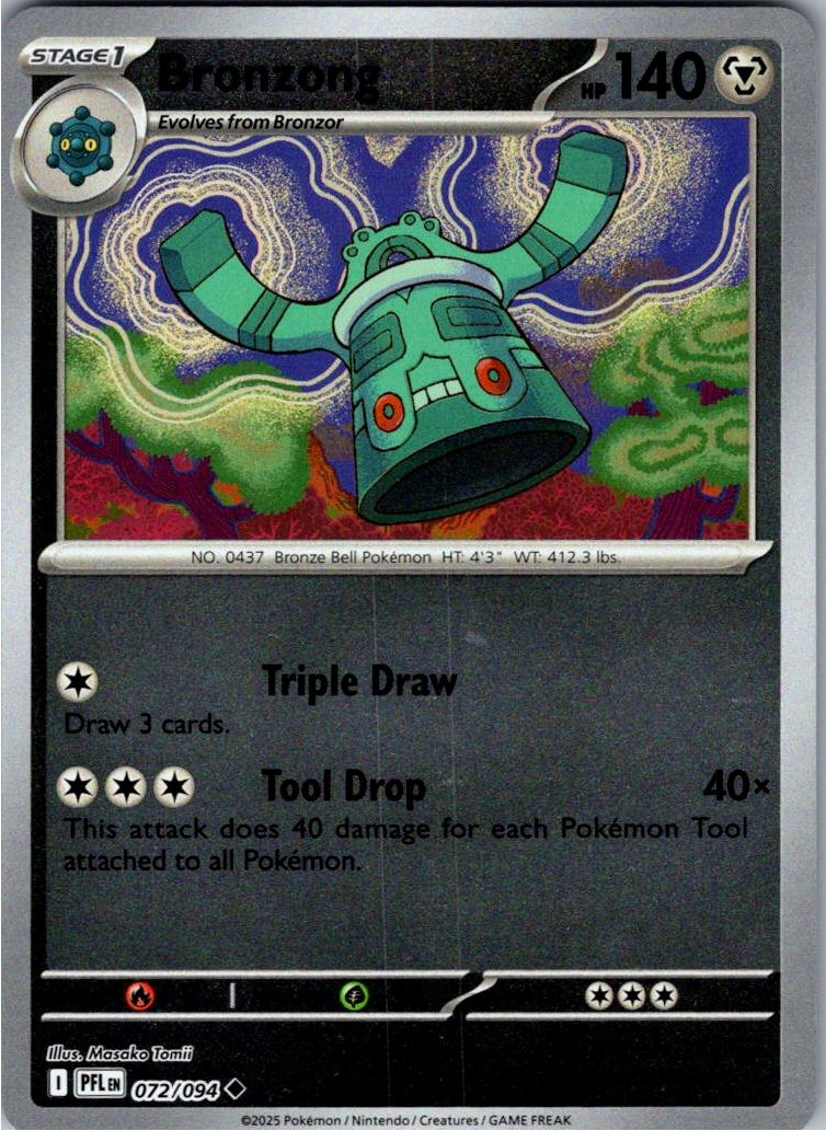 Bronzong Reverse Holofoil 072/094 Phantasmal Flames NM