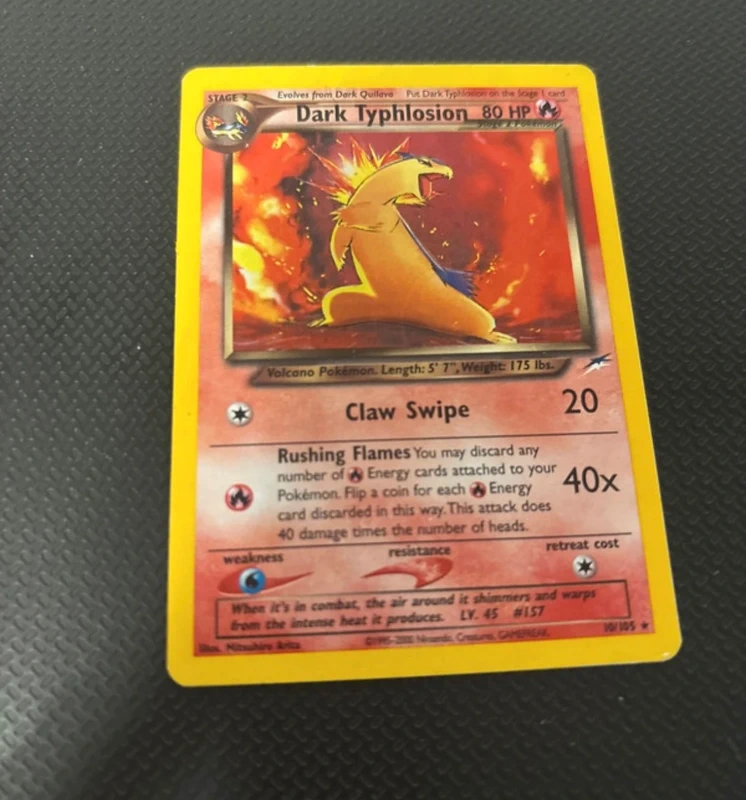 Carta pokemon Dark Typhlosion