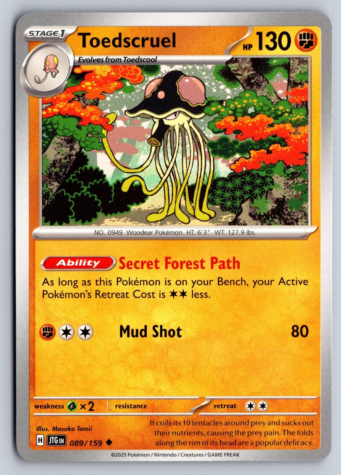 Toedscruel 089/159 Viaggio Insieme Pokemon Tomii