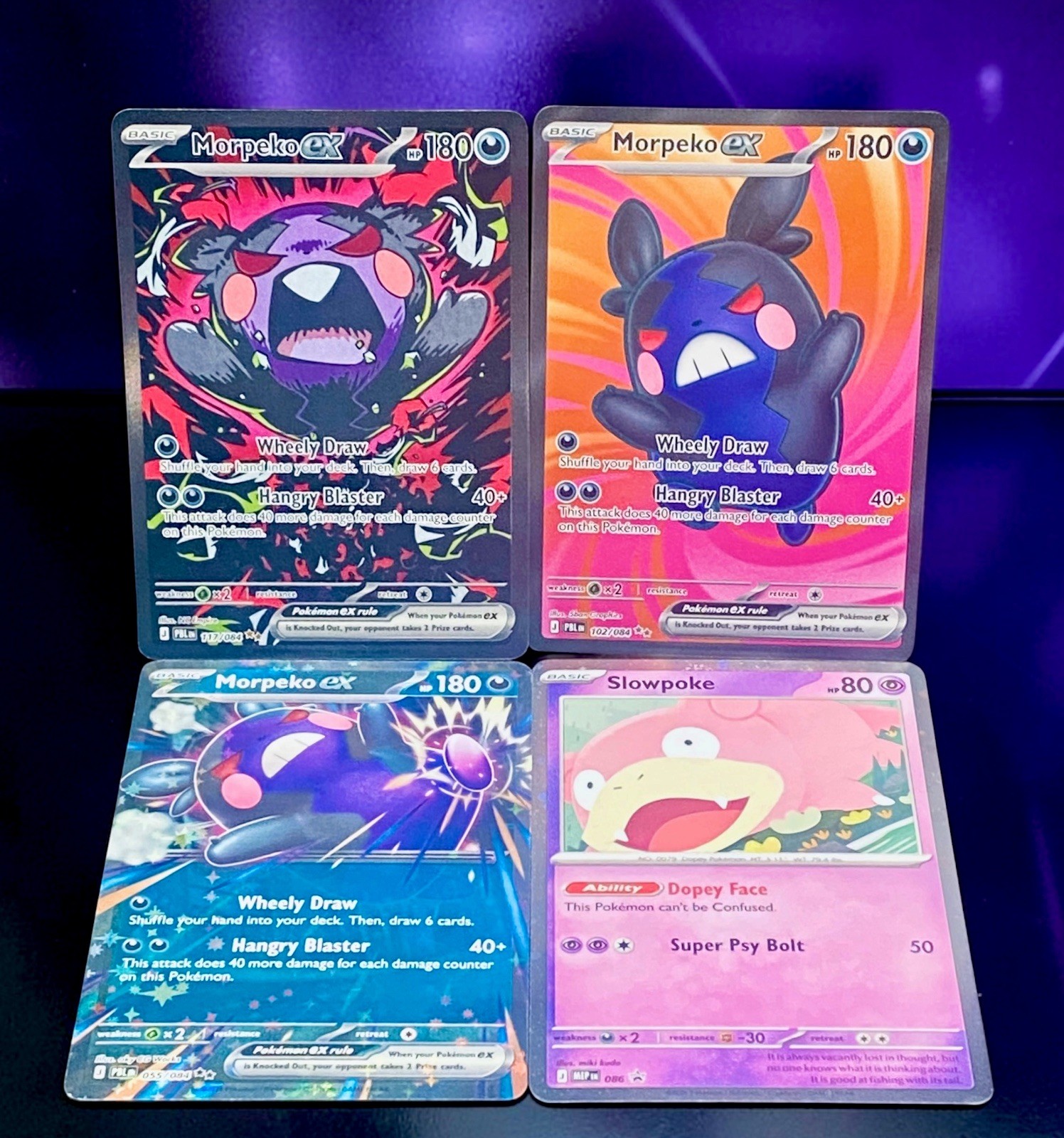 Pokemon Morpeko Ex #117/084 Bundle ME Pitch Black Lotto di 4 (Leggi Descrizione)🔥