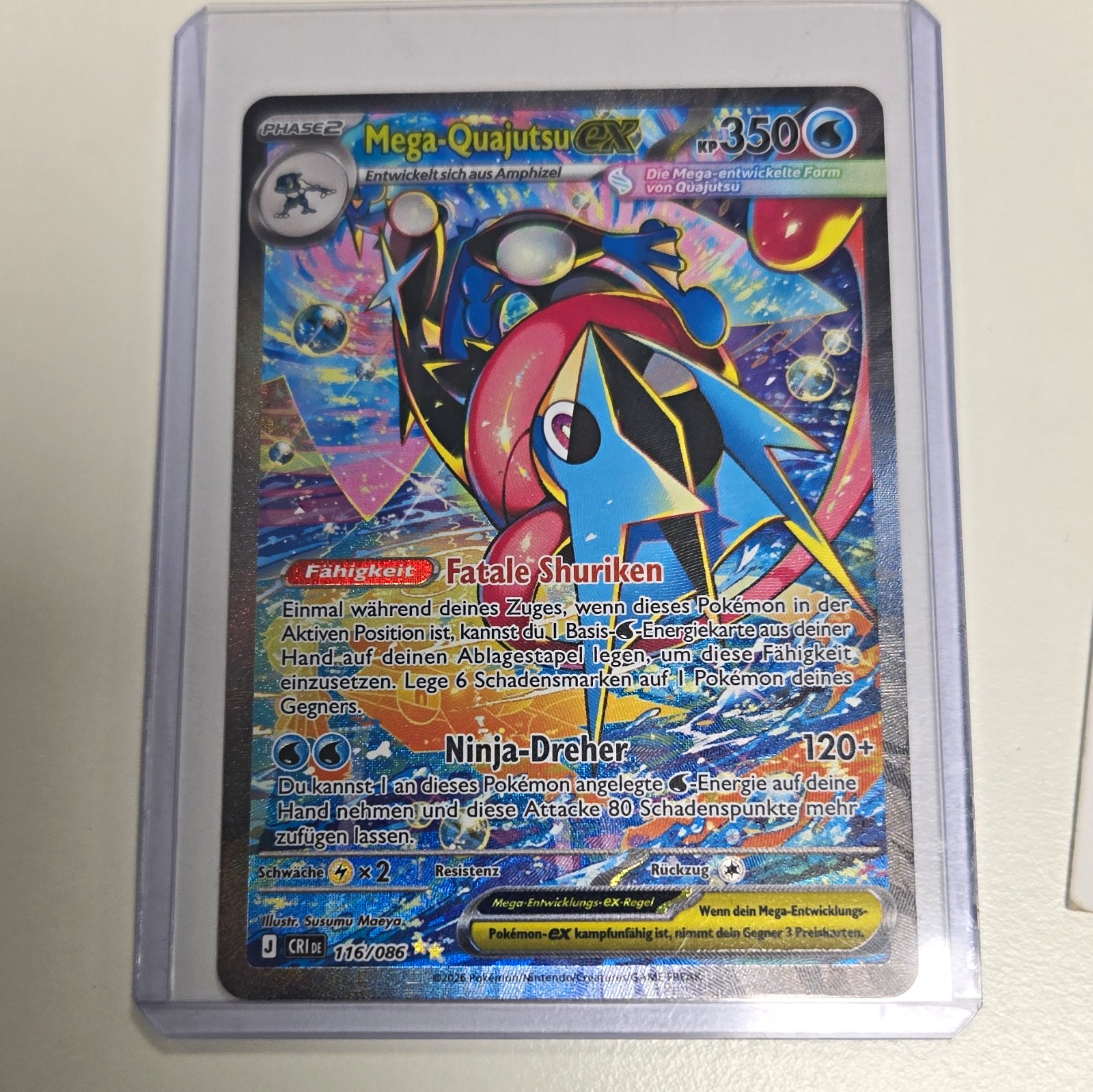 Nintendo Pokémon TCG Mega-Quajutsu EX 116/086 Caos Crescente ITA Full Art Holo