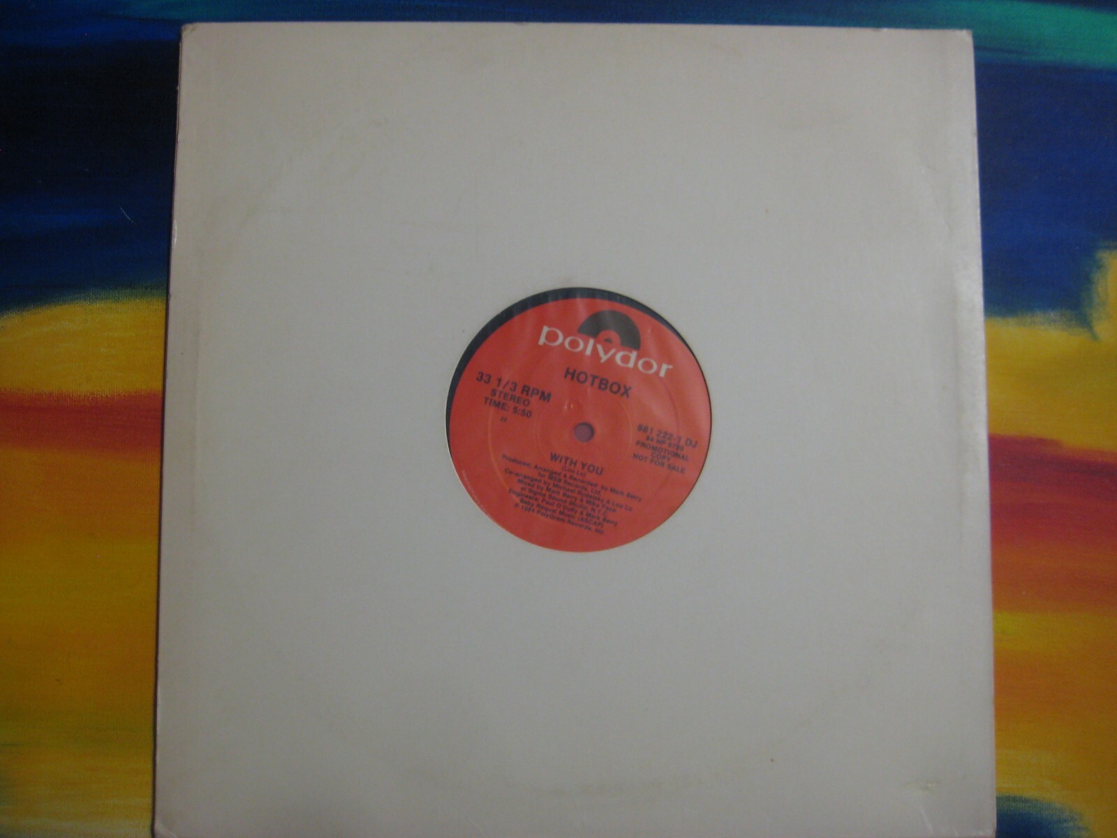 Hotbox - With You - DJ Maxi Single Latin Dance LP Record