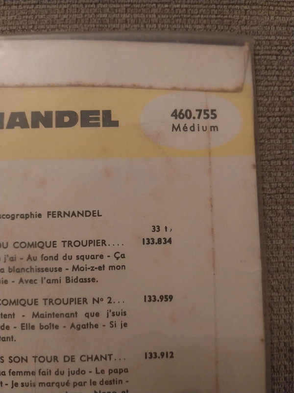 Vinyle EP 45 Tours Fernandel .Tangos .Decca