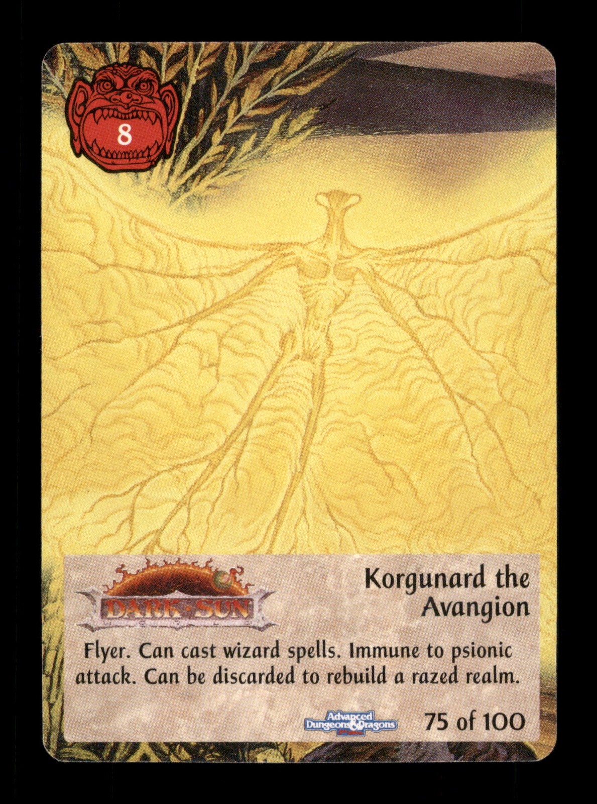 Korgunard The Avangion 75 di 100 Spellfire Advance Dungeons and Dragons TC CC