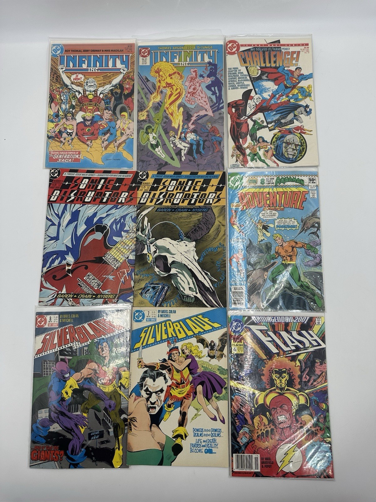 Vintage DC Comics Comic Books 1980s Infinity Inc Flash Aquaman Silverblade