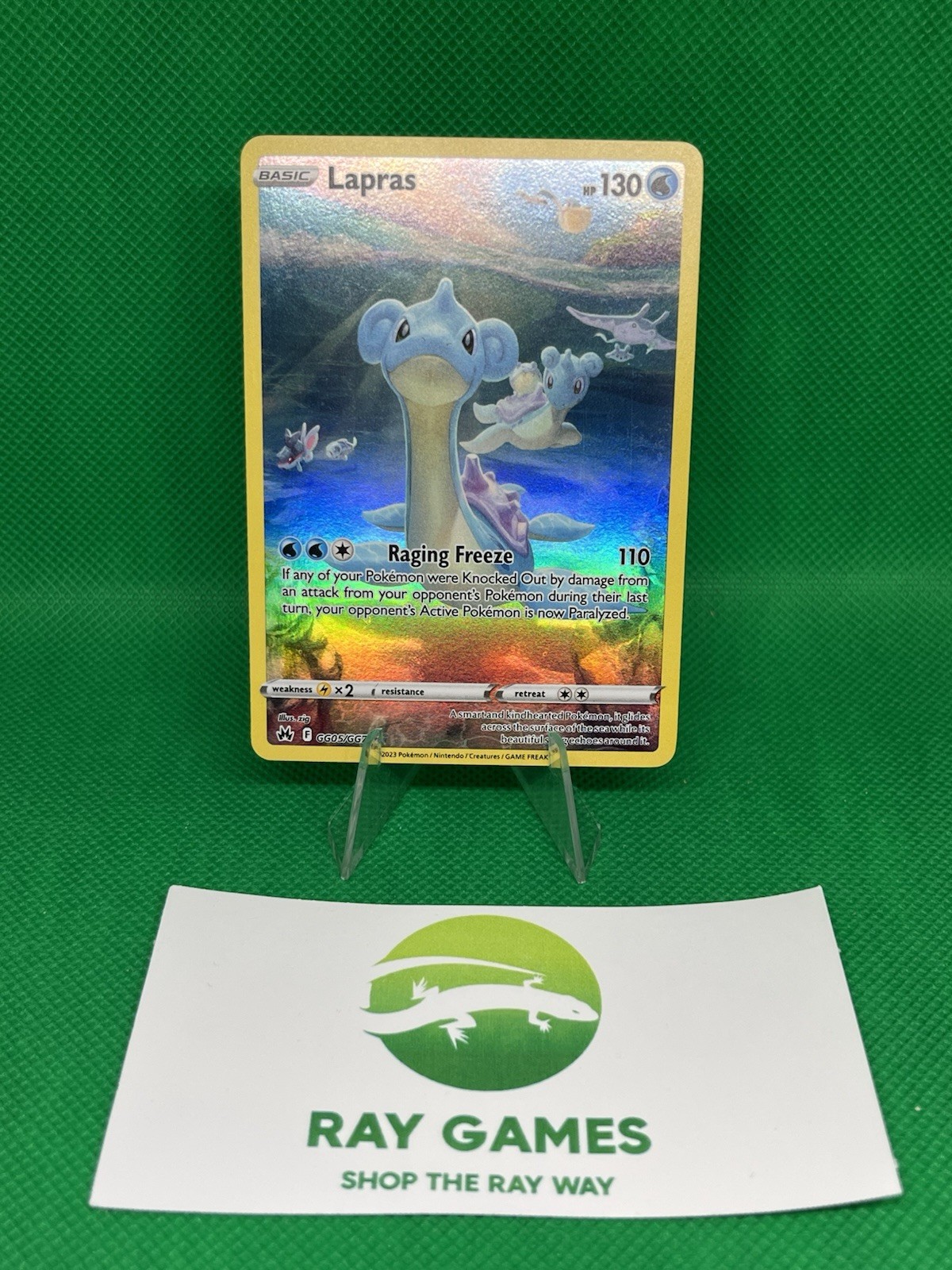Pokémon TCG Lapras GG05/GG70 Crown Zenith Galarian Gallery Holo Ultra Rare NM
