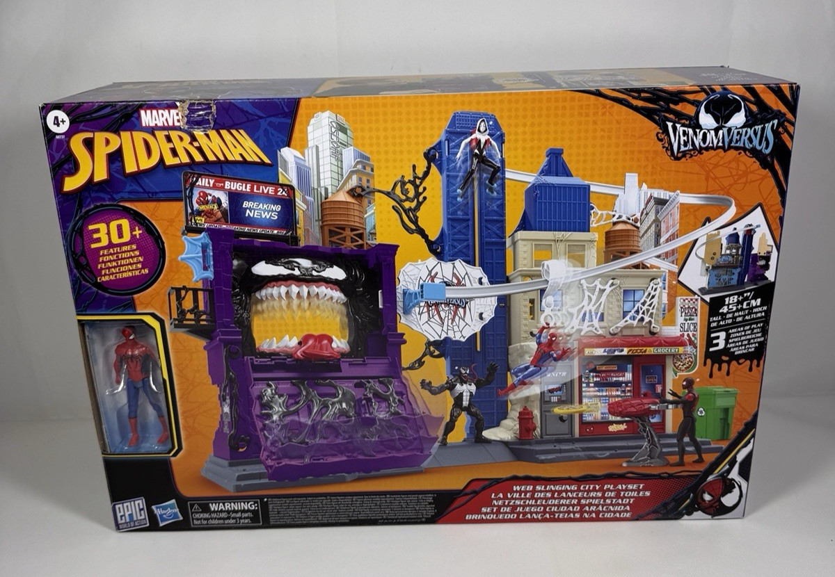 Marvel Spider-Man VenomVersus Web Slinging City Playset NUOVO Regali Giocattoli