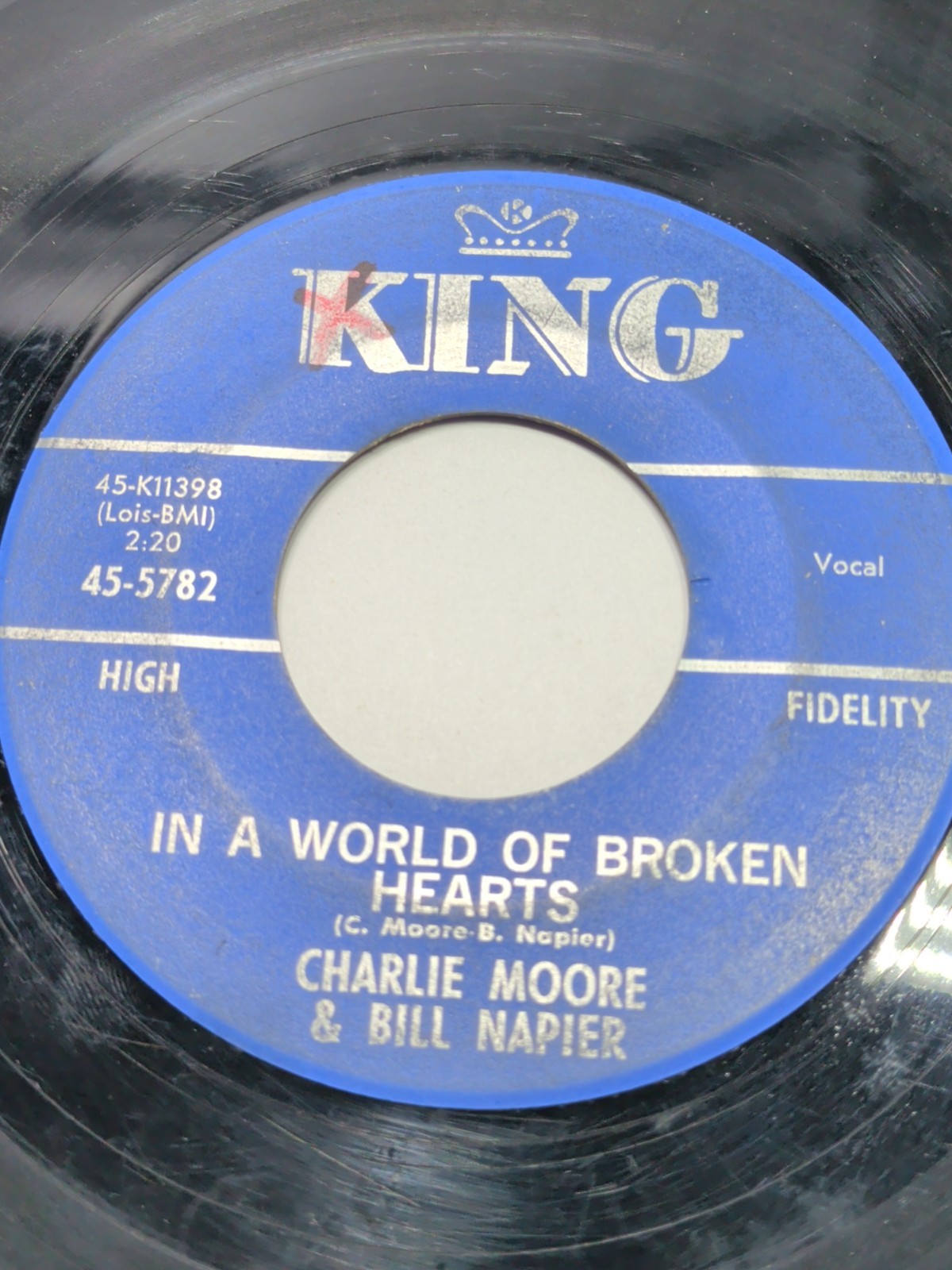Charlie Moore Bill Napier 45 Truck Driver's Queen / In a World of Broken Hearts
