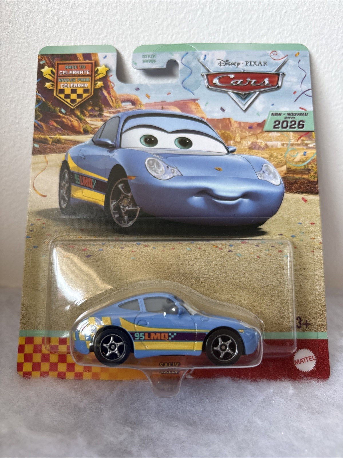 Disney Pixar Cars Sally Race To Celebrate Diecast Car 1:55 Scale Collectible Car
